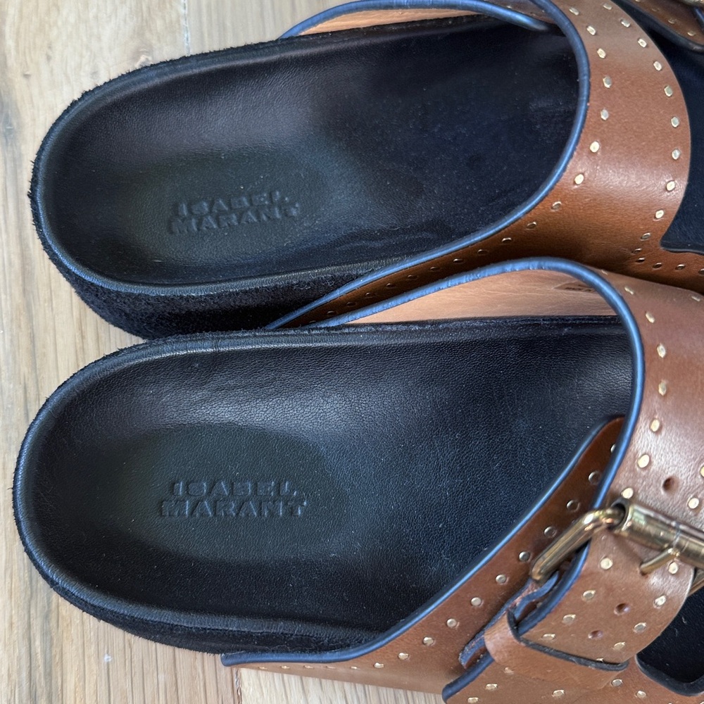 Isabel Marant Lennyo Leather Sandals - Picture 2 of 6